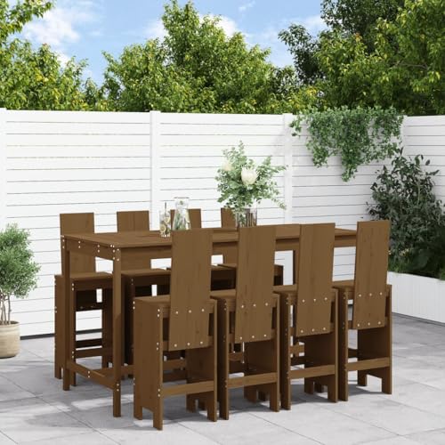CINDERFUL Gartenmöbel Set 9-TLG. Gartenbar-Set Honigbraun Massivholz Kiefer CINDERFUL Gartenmöbel Set 9-TLG. Gartenbar-Set Honigbraun Massivholz Kiefer von CINDERFUL
