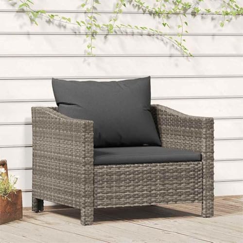 CINDERFUL Gartenmöbel Set Gartensessel mit Kissen Grau Poly Rattan CINDERFUL Gartenmöbel Set Gartensessel mit Kissen Grau Poly Rattan von CINDERFUL