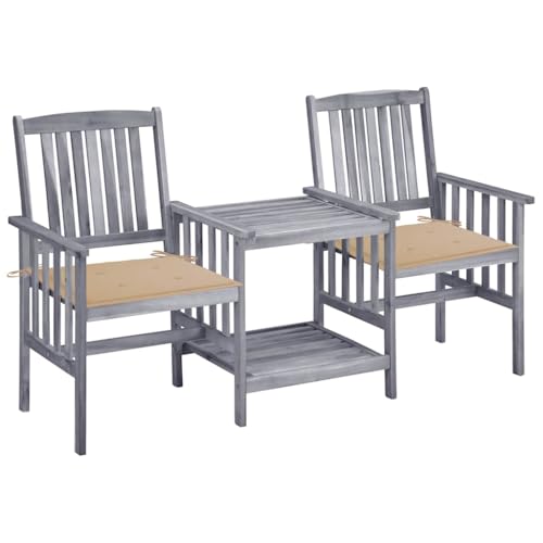 CINDERFUL Gartenmöbel Set Gartenstühle mit Teetisch und Kissen Massivholz Akazie CINDERFUL Gartenmöbel Set Gartenstühle mit Teetisch und Kissen Massivholz Akazie von CINDERFUL