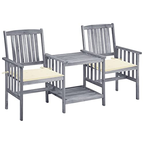CINDERFUL Gartenmöbel Set Gartenstühle mit Teetisch und Kissen Massivholz Akazie CINDERFUL Gartenmöbel Set Gartenstühle mit Teetisch und Kissen Massivholz Akazie von CINDERFUL
