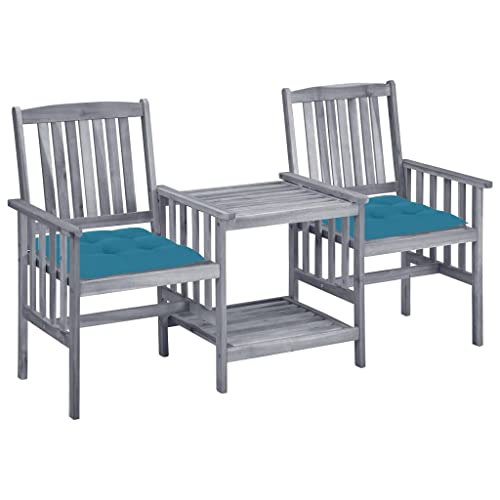 CINDERFUL Gartenmöbel Set Gartenstühle mit Teetisch und Kissen Massivholz Akazie CINDERFUL Gartenmöbel Set Gartenstühle mit Teetisch und Kissen Massivholz Akazie von CINDERFUL