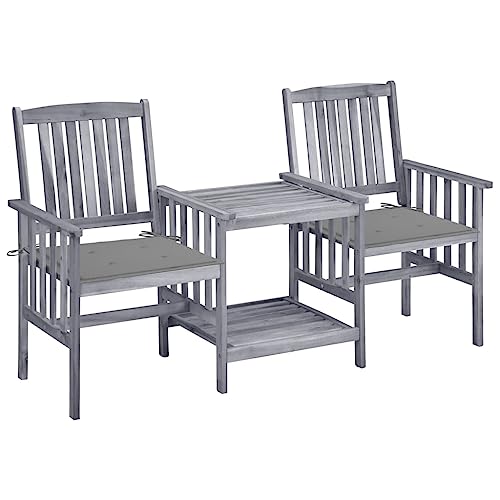 CINDERFUL Gartenmöbel Set Gartenstühle mit Teetisch und Kissen Massivholz Akazie CINDERFUL Gartenmöbel Set Gartenstühle mit Teetisch und Kissen Massivholz Akazie von CINDERFUL