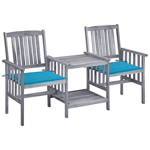CINDERFUL Gartenmöbel Set Gartenstühle mit Teetisch und Kissen Massivholz Akazie CINDERFUL Gartenmöbel Set Gartenstühle mit Teetisch und Kissen Massivholz Akazie von CINDERFUL