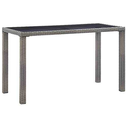 CINDERFUL Gartentisch Anthrazit 123 x 60 x 74 cm Poly Rattan Gartenmöbel CINDERFUL Gartentisch Anthrazit 123 x 60 x 74 cm Poly Rattan Gartenmöbel von CINDERFUL