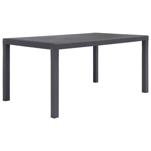 CINDERFUL Gartentisch Braun 150 x 90 x 72 cm Kunststoff Rattan-Optik Gartenmöbel CINDERFUL Gartentisch Braun 150 x 90 x 72 cm Kunststoff Rattan-Optik Gartenmöbel von CINDERFUL
