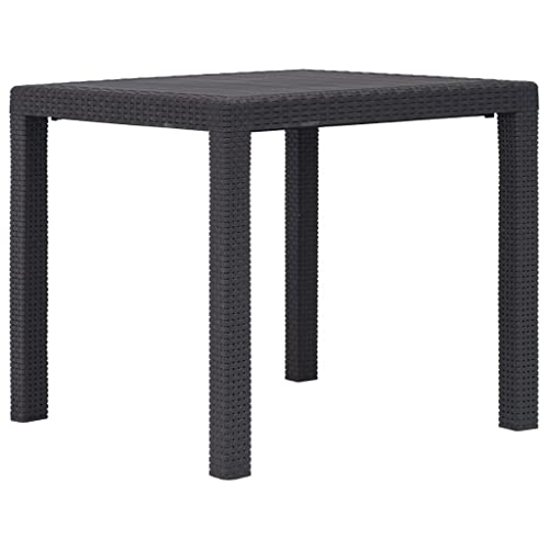 CINDERFUL Gartentisch Braun 79 x 79 x 72 cm Kunststoff Rattan-Optik Gartenmöbel CINDERFUL Gartentisch Braun 79 x 79 x 72 cm Kunststoff Rattan-Optik Gartenmöbel von CINDERFUL
