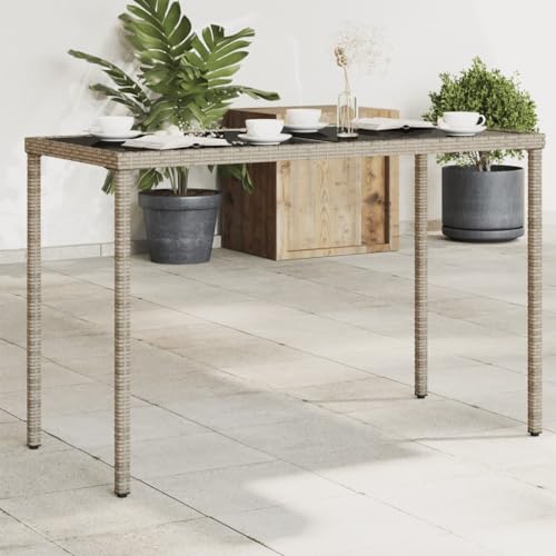 CINDERFUL Gartentisch mit Glasplatte Grau 115x54x74 cm Poly Rattan Gartenmöbel CINDERFUL Gartentisch mit Glasplatte Grau 115x54x74 cm Poly Rattan Gartenmöbel von CINDERFUL