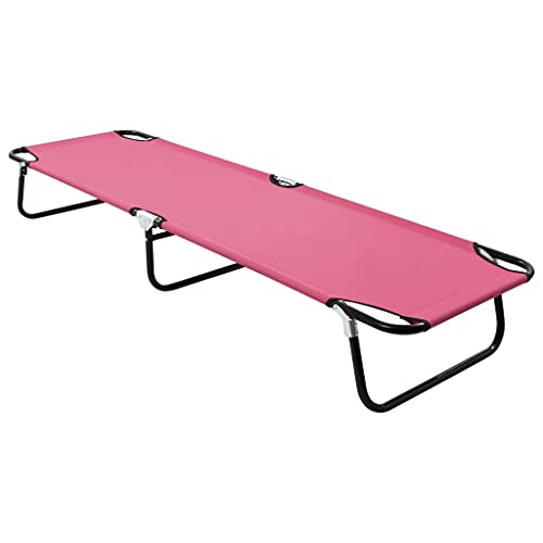 CINDERFUL Klappliege Stahl Rosa Terrassen Sitzmöbel von CINDERFUL