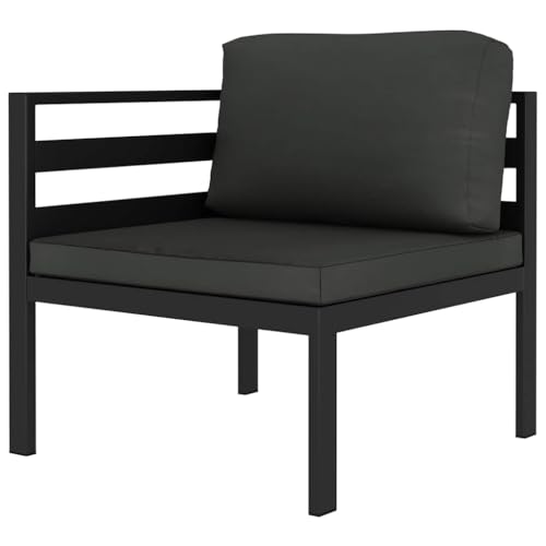 CINDERFUL Modular-Sofa-Eckteil 1 STK. mit Kissen Aluminium Anthrazit Gartensitzmöbel CINDERFUL Modular-Sofa-Eckteil 1 STK. mit Kissen Aluminium Anthrazit Gartensitzmöbel von CINDERFUL