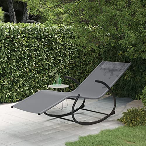 CINDERFUL Schaukelliege Grau Stahl und Textilene Terrassen Sitzmöbel CINDERFUL Schaukelliege Grau Stahl und Textilene Terrassen Sitzmöbel von CINDERFUL