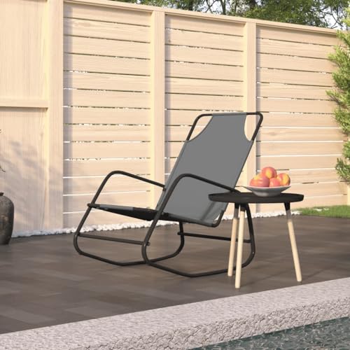 CINDERFUL Schaukelliege Grau Stahl und Textilene Terrassen Sitzmöbel CINDERFUL Schaukelliege Grau Stahl und Textilene Terrassen Sitzmöbel von CINDERFUL