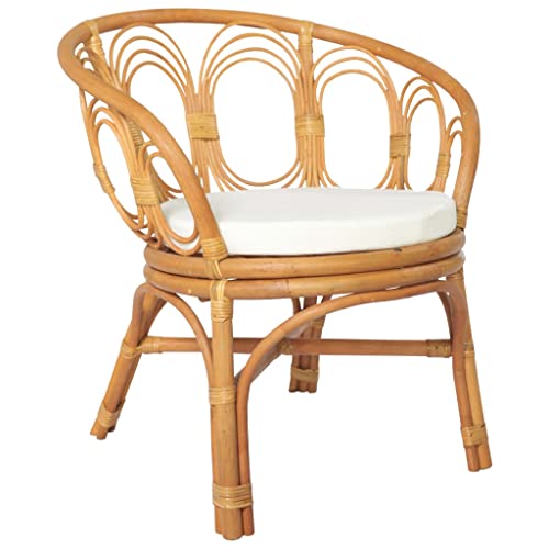 CINDERFUL Stuhl-ESS-Set, rustikaler Stil, leicht zu reinigen, polierte Küchenstühle, stabile Konstruktion, Moderne Familienessen (Color : Rattan-Hellbraun, Size : 72 x 68 x 76 cm (L x B x H)) von CINDERFUL