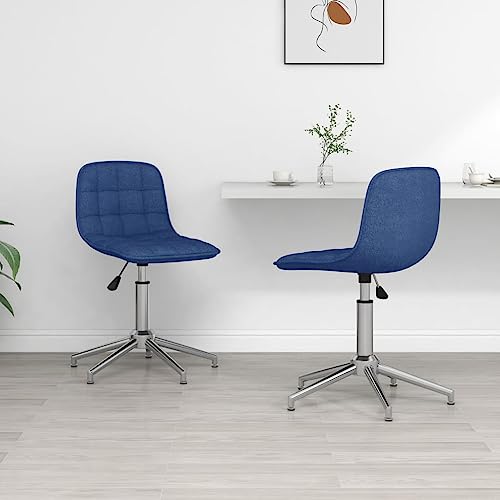 Chair For Table Dining Chairs Set Dining Or Living Room Furniture Farmhouse Vibes Contemporary Sturdy Structure Breathable Material Chairs ( Color : Blau 2 Stk , Size : 42.5 x 45 x (68-82.5) cm (B x T von CINDERFUL