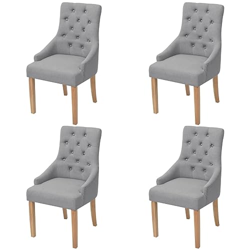 Chair for Room Kitchen Chairs Set Or Kitchen Chair Room Gathering Contemporary Dining Seats Ergonomic Support (Color : Hellgrau 4 STK, Size : 52 x 60 x 95.5 cm (B x T x H)) von CINDERFUL