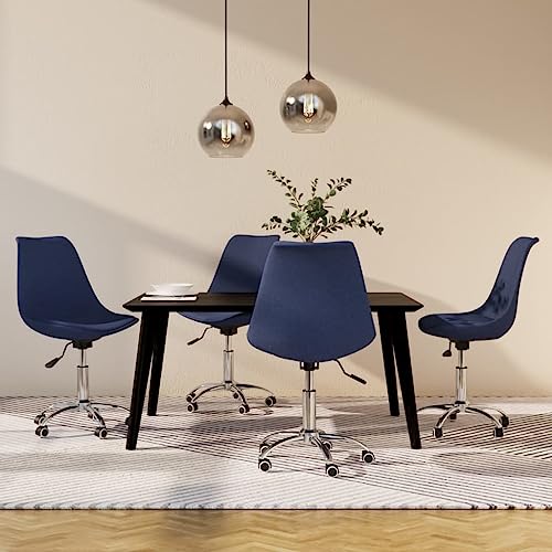 Esstisch-Set, Bauernhaus-Esszimmerstühle, Esszimmer- oder Wohnzimmermöbel, bequeme Sitzgelegenheiten, ergonomische Esszimmersitze, Entspannung im Wohnzimmer, robustes, belüftetes Design ( Color : Blau von CINDERFUL