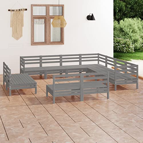 Gartenmöbel Set 11-TLG. Garten-Lounge-Set Massivholz Kiefer Grau Gartenmöbel Set 11-TLG. Garten-Lounge-Set Massivholz Kiefer Grau von CINDERFUL