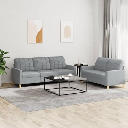 Sofa Sofas for Wohnzimmer, umwandelbares Sofa for kompakte Wohnzimmerdekoration, Retro-Chic, Entspannung, Komfort über Nacht, praktischer Innenzusatz, dicke Schaumstoffpolsterung ( Color : Hellgrau Mi von CINDERFUL