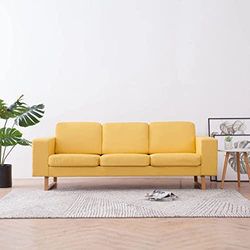 Sofa-Sofas for das Wohnzimmer, vielseitige Sitz- und Schlaflösung, Sofa im Wohnzimmer, pflegeleichte Polstersitzlösung for mühelosen Tag und Nacht ( Color : Gelb 3-Sitzer , Size : 200 x 82 x 75 cm (B von CINDERFUL