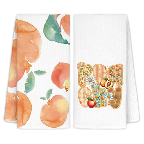 CIOJUNE Spring Orange Pfirsich-Handtücher für Küche und Badezimmer, 2er-Set, süße Wangen, Koralle, Pfirsiche, Badezimmer, Küche, Dekoration, Pfirsiche, Blumen, Badetücher, 40,6 x 61 cm CIOJUNE Spring Orange Pfirsich-Handtücher für Küche und Badezimmer, 2er-Set, süße Wangen, Koralle, Pfirsiche, Badezimmer, Küche, Dekoration, Pfirsiche, Blumen, Badetücher, 40,6 x 61 cm von CIOJUNE