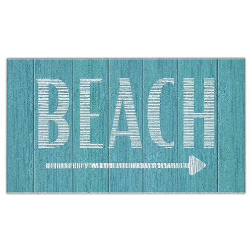 CIOJUNE Strand-Fußmatte, Küsten-Fußmatte für Haustür, Eingang, Veranda, Strand-Badematten für Badezimmer, Retro, Blau, Küste, nautische Willkommensmatten für den Eingangsbereich, 43,2 x 76,2 cm (blau) CIOJUNE Strand-Fußmatte, Küsten-Fußmatte für Haustür, Eingang, Veranda, Strand-Badematten für Badezimmer, Retro, Blau, Küste, nautische Willkommensmatten für den Eingangsbereich, 43,2 x 76,2 cm (blau) von CIOJUNE