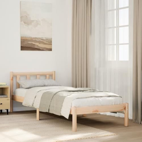 CIOURSTO Bettrahmen - Festes Kiefernholz Modernes Minimalistisches Design Doppelbett Leicht zu Versammeln (100 x 210 cm) von CIOURSTO