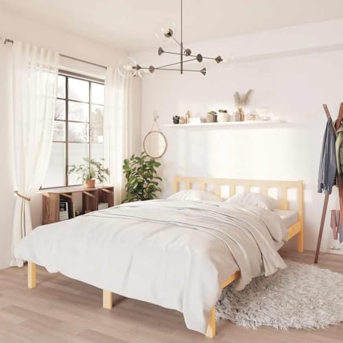 CIOURSTO Bettrahmen - Festes Kiefernholz Modernes Minimalistisches Design Doppelbett Leicht zu Versammeln (160 x 200 cm) von CIOURSTO