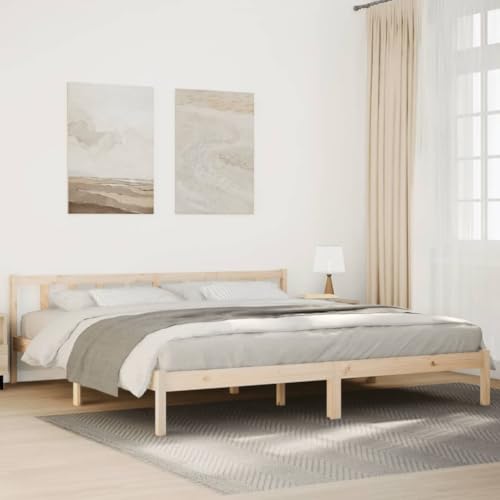 CIOURSTO Bettrahmen - Festes Kiefernholz Modernes Minimalistisches Design Doppelbett Leicht zu Versammeln (180 x 210 cm) von CIOURSTO
