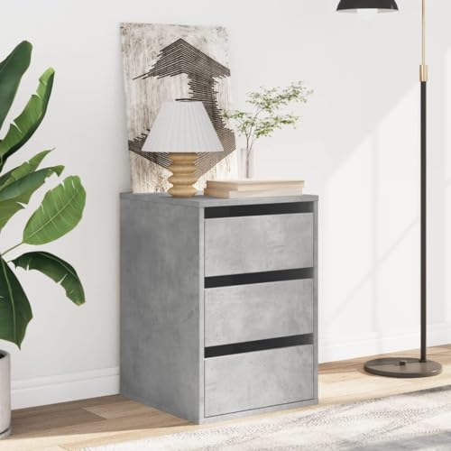 CIOURSTO Brustkiste - Technisches Holz, Schlafzimmermöbel, 3 oder 4 Lagerschubladen für Wohnzimmer oder Schlafzimmer (Betongrau) von CIOURSTO