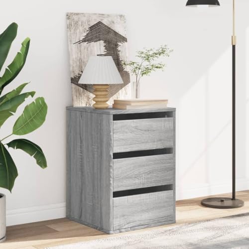 CIOURSTO Brustkiste - Technisches Holz, Schlafzimmermöbel, 3 oder 4 Lagerschubladen für Wohnzimmer oder Schlafzimmer (Graue Sonoma) von CIOURSTO