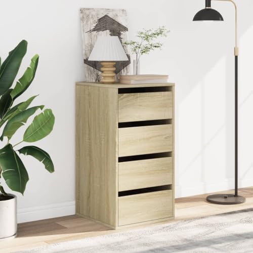 CIOURSTO Brustkiste - Technisches Holz, Schlafzimmermöbel, 3 oder 4 Lagerschubladen für Wohnzimmer oder Schlafzimmer (Sonoma Oak) von CIOURSTO