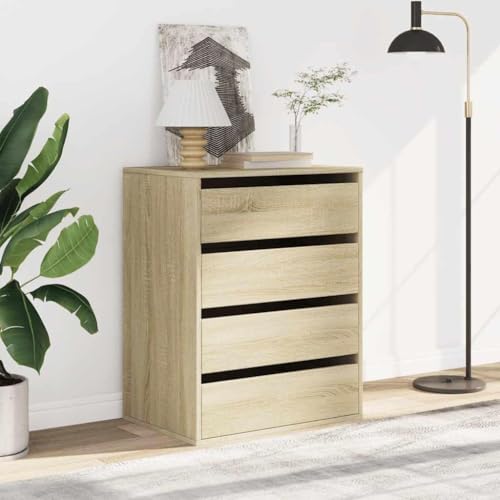 CIOURSTO Brustkiste - Technisches Holz, Schlafzimmermöbel, 3 oder 4 Lagerschubladen für Wohnzimmer oder Schlafzimmer (Sonoma Oak) von CIOURSTO