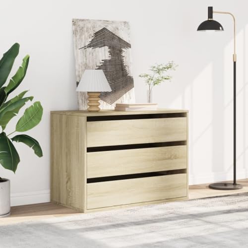 CIOURSTO Brustkiste - Technisches Holz, Schlafzimmermöbel, 3 oder 4 Lagerschubladen für Wohnzimmer oder Schlafzimmer (Sonoma Oak) von CIOURSTO