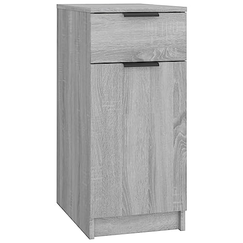 CIOURSTO Compact Storage -Lösung für Home Office oder Wohnzimmer mit Unter Schreibtischschubladen Entwickelten Holz -Vintage -Design Practical Storage mit Fach (Graue Sonoma) von CIOURSTO