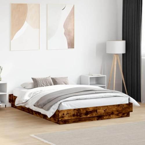 CIOURSTO Doppelbett Rahmen Basis-Kingsize Bett Basis mit Sperrholz Lamellen Komfortable Schlafzimmer Möbel (135 x 190 cm) von CIOURSTO