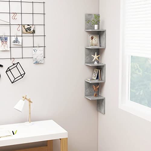 CIOURSTO Eckregale - an der Wand Montierte Displayregale für Wohnzimmer, Studien, Küchen und Schlafzimmer Geeignet (20 x 20 x 127,5 cm) von CIOURSTO