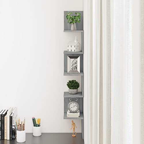 CIOURSTO Eckregale - an der Wand Montierte Displayregale für Wohnzimmer, Studien, Küchen und Schlafzimmer Geeignet (20 x 20 x 127,5 cm) von CIOURSTO