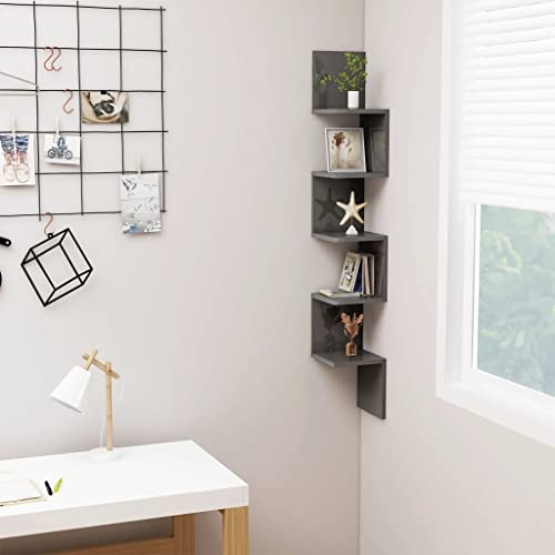 CIOURSTO Eckregale - an der Wand Montierte Displayregale für Wohnzimmer, Studien, Küchen und Schlafzimmer Geeignet (20 x 20 x 127,5 cm) von CIOURSTO