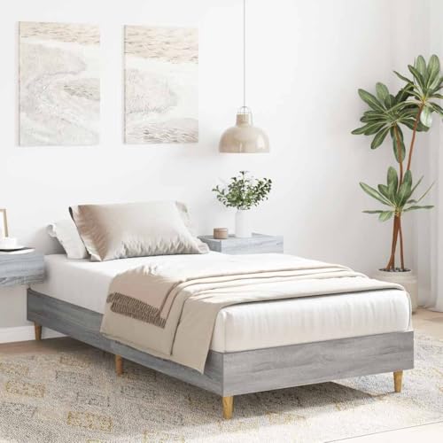 CIOURSTO Einzelbettrahmen - Technischem Holz Moderner Bettenrahmen Platz Sparen für Schlafzimmer und Gästezimmer (100 x 200 cm) von CIOURSTO
