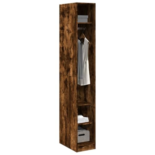 CIOURSTO Garderobe Hall Closet Organizer - Gründung Holzkleidung Aufbewahrung Armoire mit Integrierten Regalen für Schlafzimmer Eingangszimmer Wohnzimmer (30 x 50 x 200 cm) von CIOURSTO