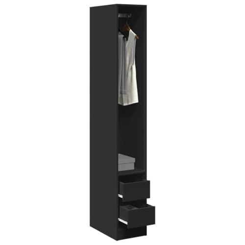 CIOURSTO Garderobe Hall Closet Organizer - Gründung Holzkleidung Aufbewahrung Armoire mit Integrierten Regalen für Schlafzimmer Eingangszimmer Wohnzimmer (30 x 50 x 200 cm) von CIOURSTO