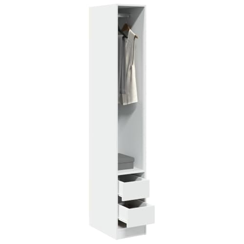 CIOURSTO Garderobe Hall Closet Organizer - Gründung Holzkleidung Aufbewahrung Armoire mit Integrierten Regalen für Schlafzimmer Eingangszimmer Wohnzimmer (30 x 50 x 200 cm) von CIOURSTO