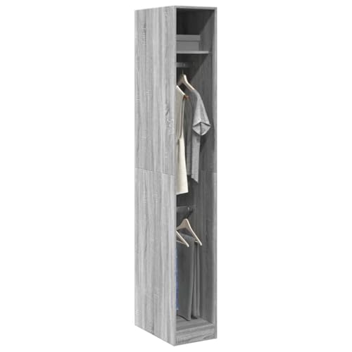 CIOURSTO Garderobe Hall Closet Organizer - Gründung Holzkleidung Aufbewahrung Armoire mit Integrierten Regalen für Schlafzimmer Eingangszimmer Wohnzimmer (30 x 50 x 200 cm) von CIOURSTO