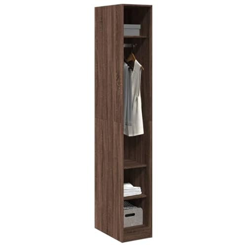 CIOURSTO Garderobe Hall Closet Organizer - Gründung Holzkleidung Aufbewahrung Armoire mit Integrierten Regalen für Schlafzimmer Eingangszimmer Wohnzimmer (30 x 50 x 200 cm) von CIOURSTO