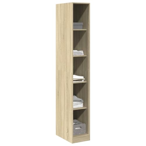 CIOURSTO Garderobe Hall Closet Organizer - Gründung Holzkleidung Aufbewahrung Armoire mit Integrierten Regalen für Schlafzimmer Eingangszimmer Wohnzimmer (30 x 50 x 200 cm) von CIOURSTO