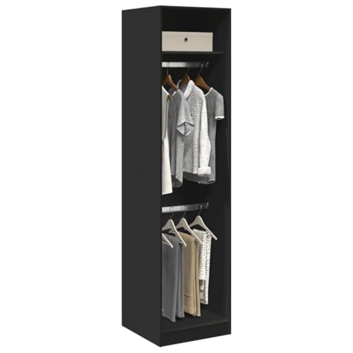 CIOURSTO Garderobe Hall Closet Organizer - Gründung Holzkleidung Aufbewahrung Armoire mit Integrierten Regalen für Schlafzimmer Eingangszimmer Wohnzimmer (50 x 50 x 200 cm) von CIOURSTO