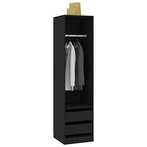 CIOURSTO Garderobe Hall Closet Organizer - Gründung Holzkleidung Aufbewahrung Armoire mit Integrierten Regalen für Schlafzimmer Eingangszimmer Wohnzimmer (50 x 50 x 200 cm) von CIOURSTO