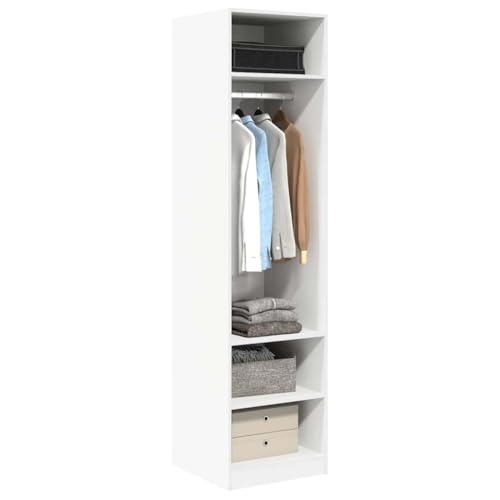 CIOURSTO Garderobe Hall Closet Organizer - Gründung Holzkleidung Aufbewahrung Armoire mit Integrierten Regalen für Schlafzimmer Eingangszimmer Wohnzimmer (50 x 50 x 200 cm) von CIOURSTO