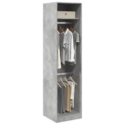 CIOURSTO Garderobe Hall Closet Organizer - Gründung Holzkleidung Aufbewahrung Armoire mit Integrierten Regalen für Schlafzimmer Eingangszimmer Wohnzimmer (50 x 50 x 200 cm) von CIOURSTO