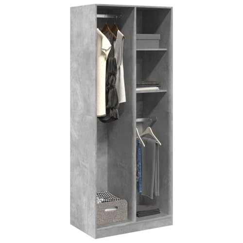 CIOURSTO Garderobe Hall Closet Organizer - Gründung Holzkleidung Aufbewahrung Armoire mit Integrierten Regalen für Schlafzimmer Eingangszimmer Wohnzimmer (80 x 50 x 200 cm) von CIOURSTO