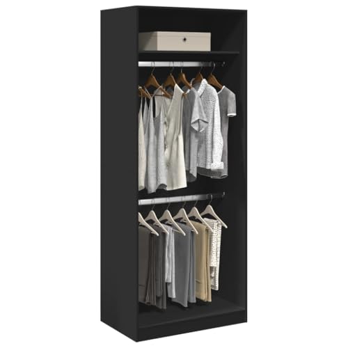 CIOURSTO Garderobe Hall Closet Organizer - Gründung Holzkleidung Aufbewahrung Armoire mit Integrierten Regalen für Schlafzimmer Eingangszimmer Wohnzimmer (80 x 50 x 200 cm) von CIOURSTO